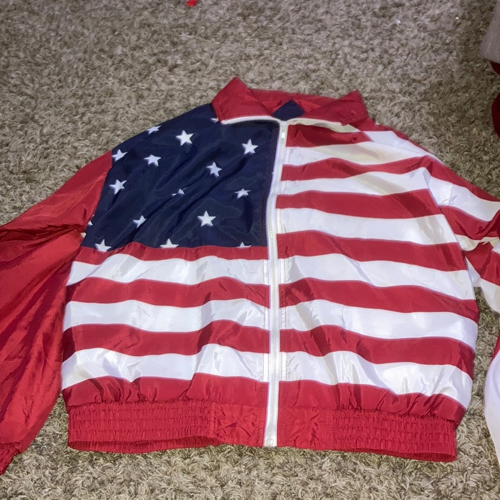 american flag jacket!!